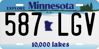 MN license plate 587LGV