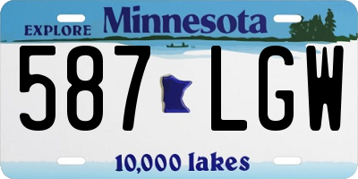 MN license plate 587LGW