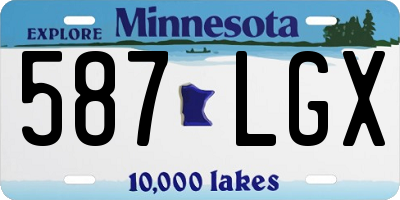 MN license plate 587LGX