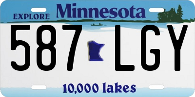 MN license plate 587LGY