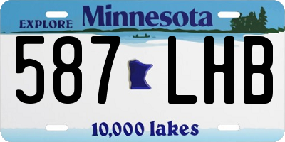 MN license plate 587LHB