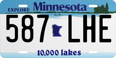 MN license plate 587LHE