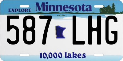 MN license plate 587LHG