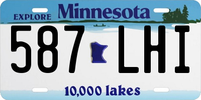 MN license plate 587LHI