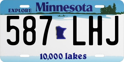 MN license plate 587LHJ