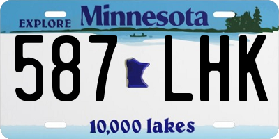 MN license plate 587LHK