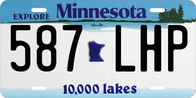 MN license plate 587LHP