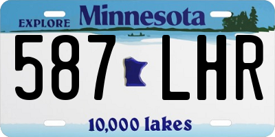 MN license plate 587LHR