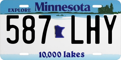 MN license plate 587LHY
