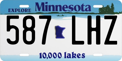 MN license plate 587LHZ