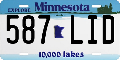 MN license plate 587LID