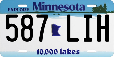 MN license plate 587LIH