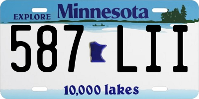 MN license plate 587LII