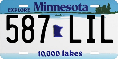 MN license plate 587LIL