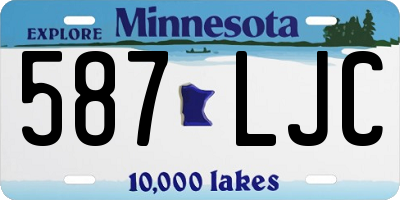 MN license plate 587LJC