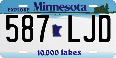 MN license plate 587LJD
