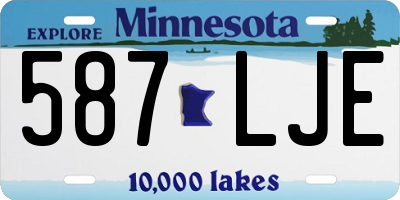 MN license plate 587LJE