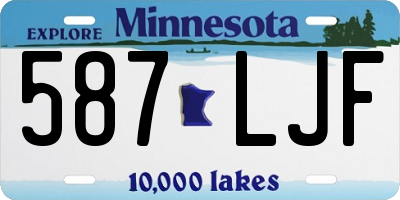 MN license plate 587LJF