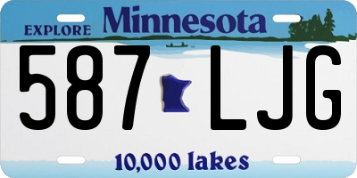 MN license plate 587LJG