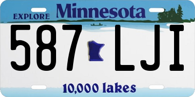 MN license plate 587LJI