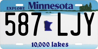 MN license plate 587LJY