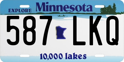 MN license plate 587LKQ