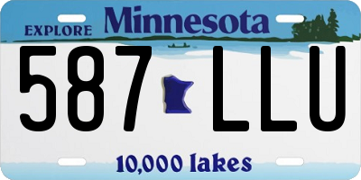 MN license plate 587LLU