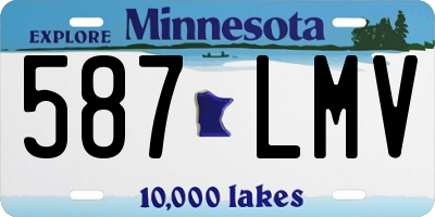 MN license plate 587LMV