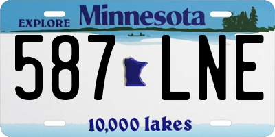 MN license plate 587LNE