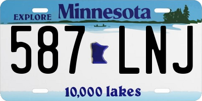 MN license plate 587LNJ