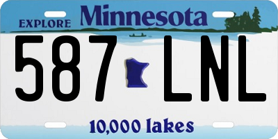MN license plate 587LNL