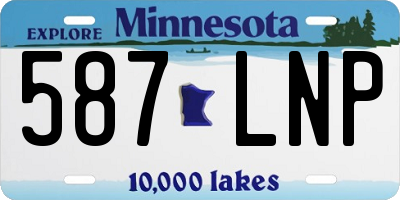 MN license plate 587LNP
