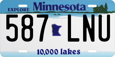 MN license plate 587LNU