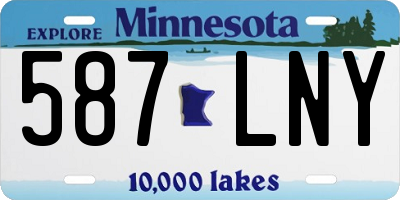 MN license plate 587LNY