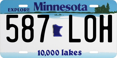 MN license plate 587LOH