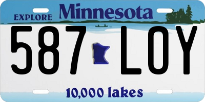 MN license plate 587LOY
