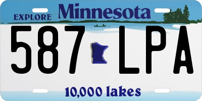 MN license plate 587LPA