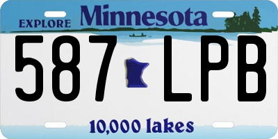 MN license plate 587LPB
