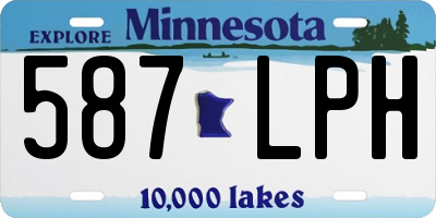 MN license plate 587LPH