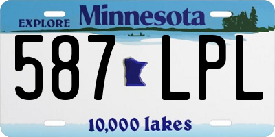 MN license plate 587LPL