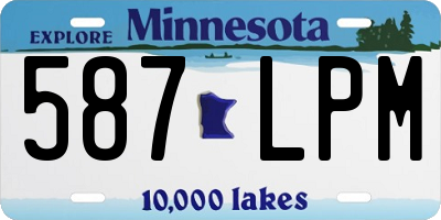 MN license plate 587LPM