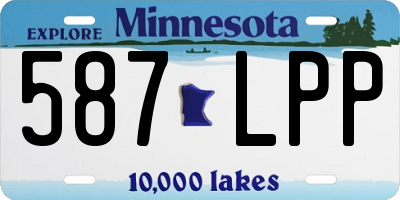 MN license plate 587LPP