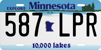 MN license plate 587LPR