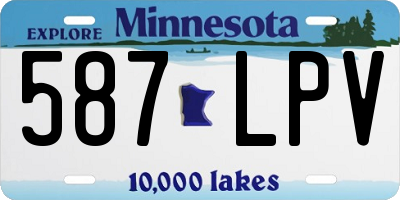 MN license plate 587LPV