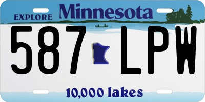MN license plate 587LPW