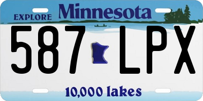 MN license plate 587LPX