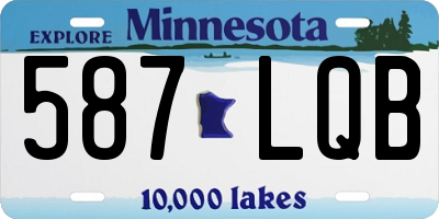 MN license plate 587LQB