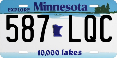 MN license plate 587LQC
