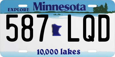MN license plate 587LQD