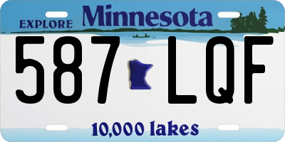 MN license plate 587LQF